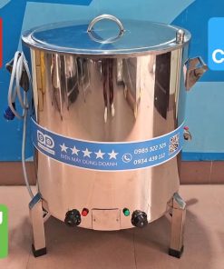 Nồi Nấu Cháo 80 Lít Inox 304 Gia Nhiệt Bằng Dầu Cho Quán Cháo Và Bếp Ăn