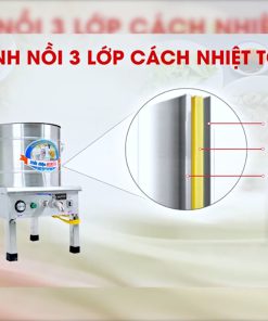 Nồi nấu phở tủ điện rời 40L inox 304 – Review chi tiết cấu tạo và cách nấu nước dùng