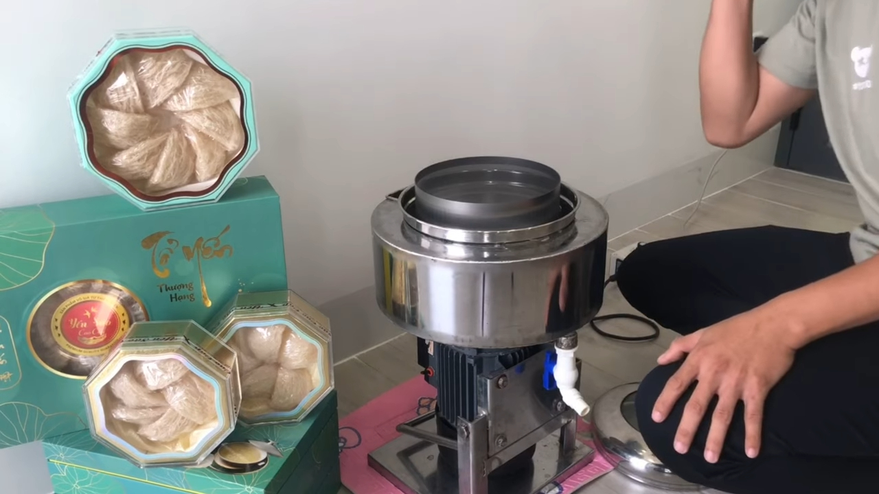 Máy vắt ly tâm (máy vắt yến ly tâm) nhỏ gọn phục vụ tách nước nguyên liệu
