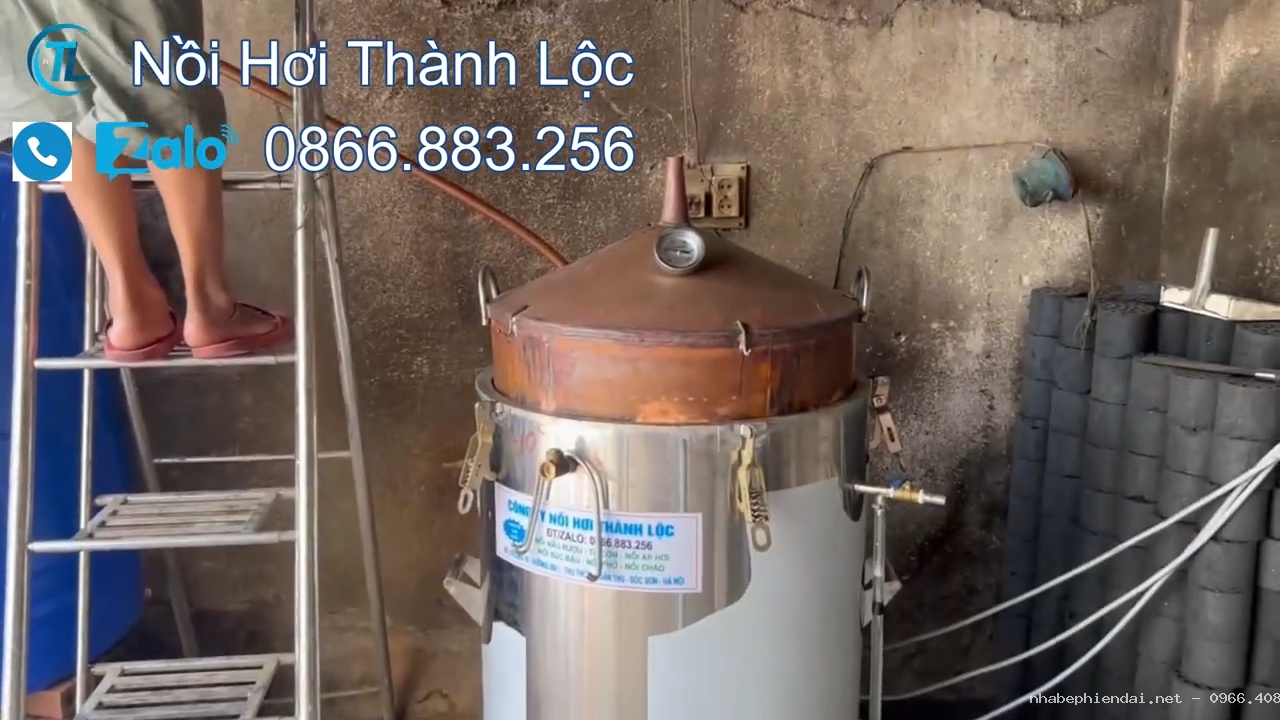 Bộ nồi hơi nấu rượu lõi đồng 40kg lắp đặt tại Triệu Sơn – Thanh Hóa - Hình 4 Bộ nồi hơi nấu rượu lõi đồng 40kg lắp đặt tại Triệu Sơn – Thanh Hóa - Hình 4