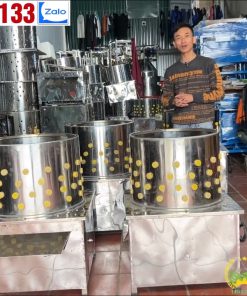 Máy vặt lông gà vịt lồng 55 và lồng 60 tách lông gia cầm nhanh trong khu giết mổ nhỏ