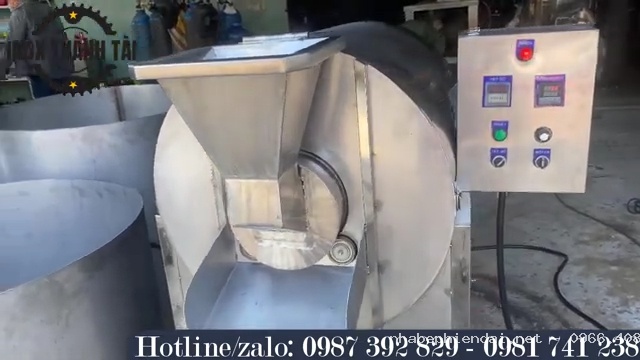 Máy rang hạt dùng điện 10kg – máy rang hạt cà phê, mắc ca, hạt điều, đậu phộng, hạt bí 220V