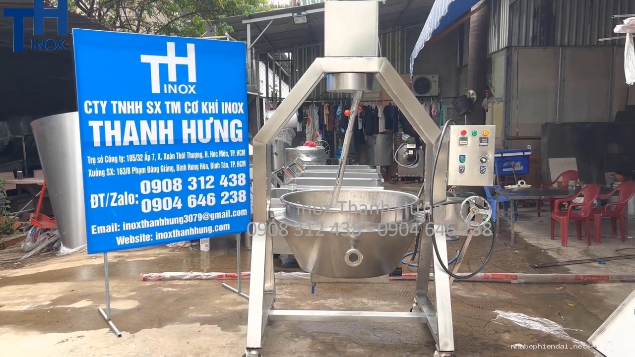 Chảo Xào Nhân Công Nghiệp Inox 304 Trong Gia Công Nhân Bánh Và Bánh Kẹo