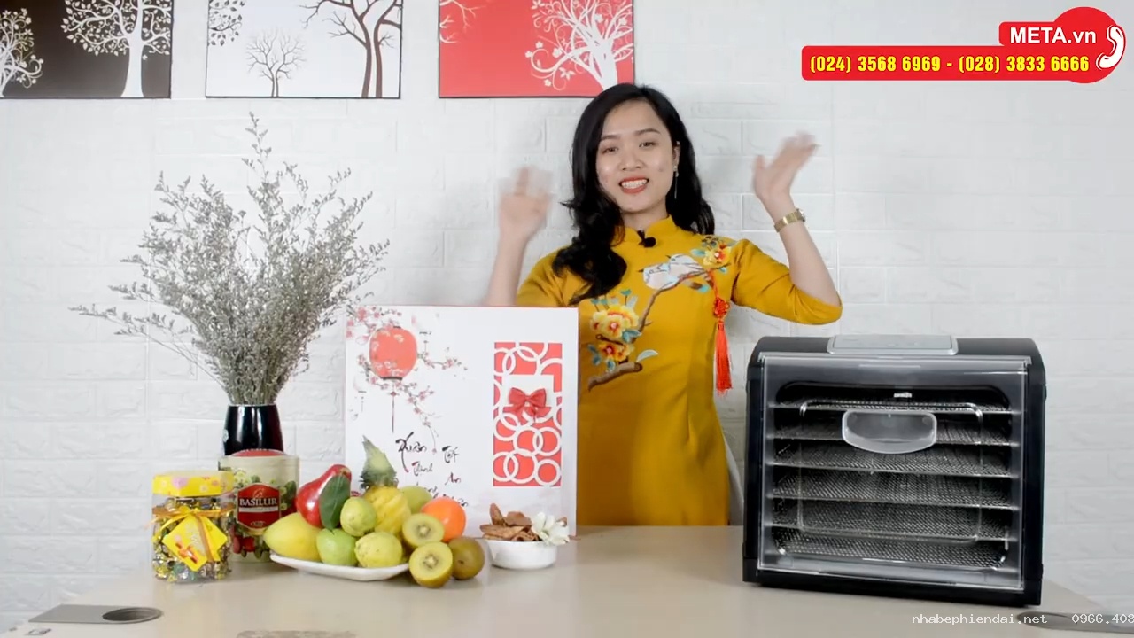 Cách làm mứt hoa quả sấy với máy sấy thực phẩm đa năng Biochef 6 khay