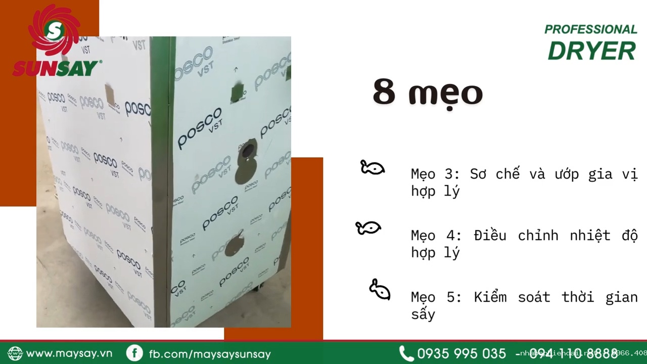 8 mẹo sử dụng máy sấy cá khô đạt chất lượng cao dịp Tết