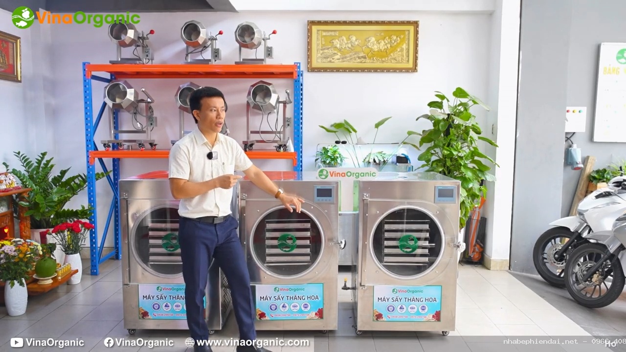 Máy Sấy Thăng Hoa Làm Sữa Chua Sấy, Sầu Riêng Sấy, Dâu Tây