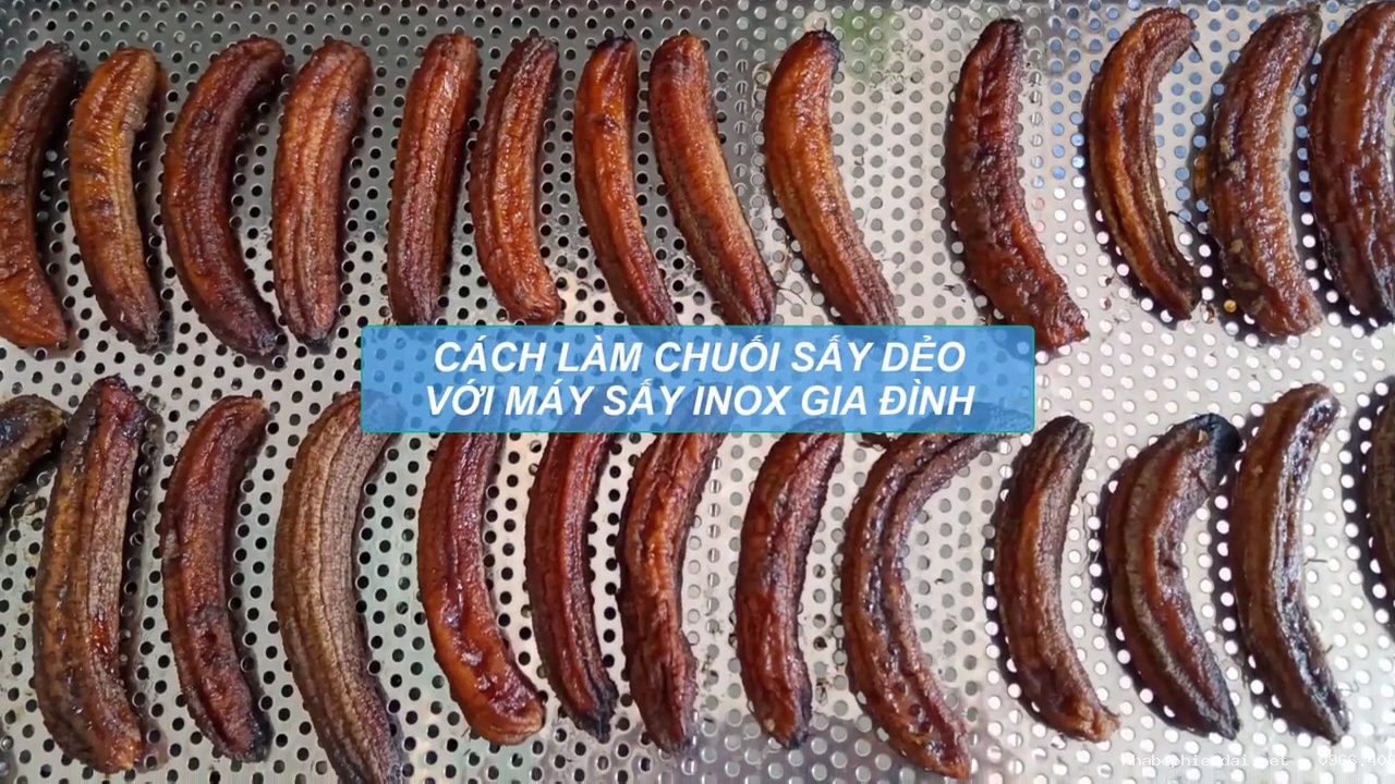 Làm chuối sấy dẻo thì dùng máy sấy thực phẩm nào
