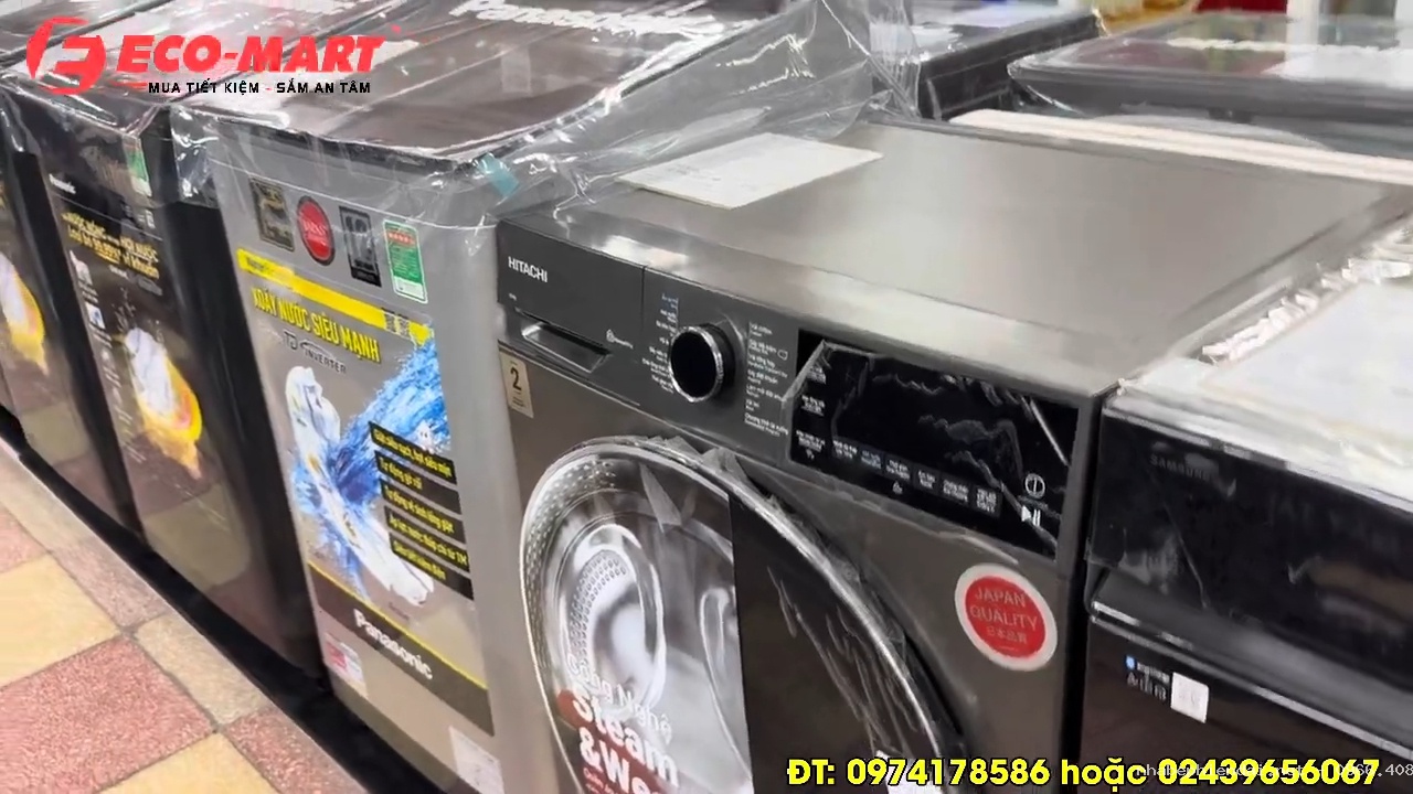 Máy sấy quần áo bơm nhiệt Hitachi 10 kg TD-100XFVEM nhập khẩu Thổ Nhĩ Kỳ