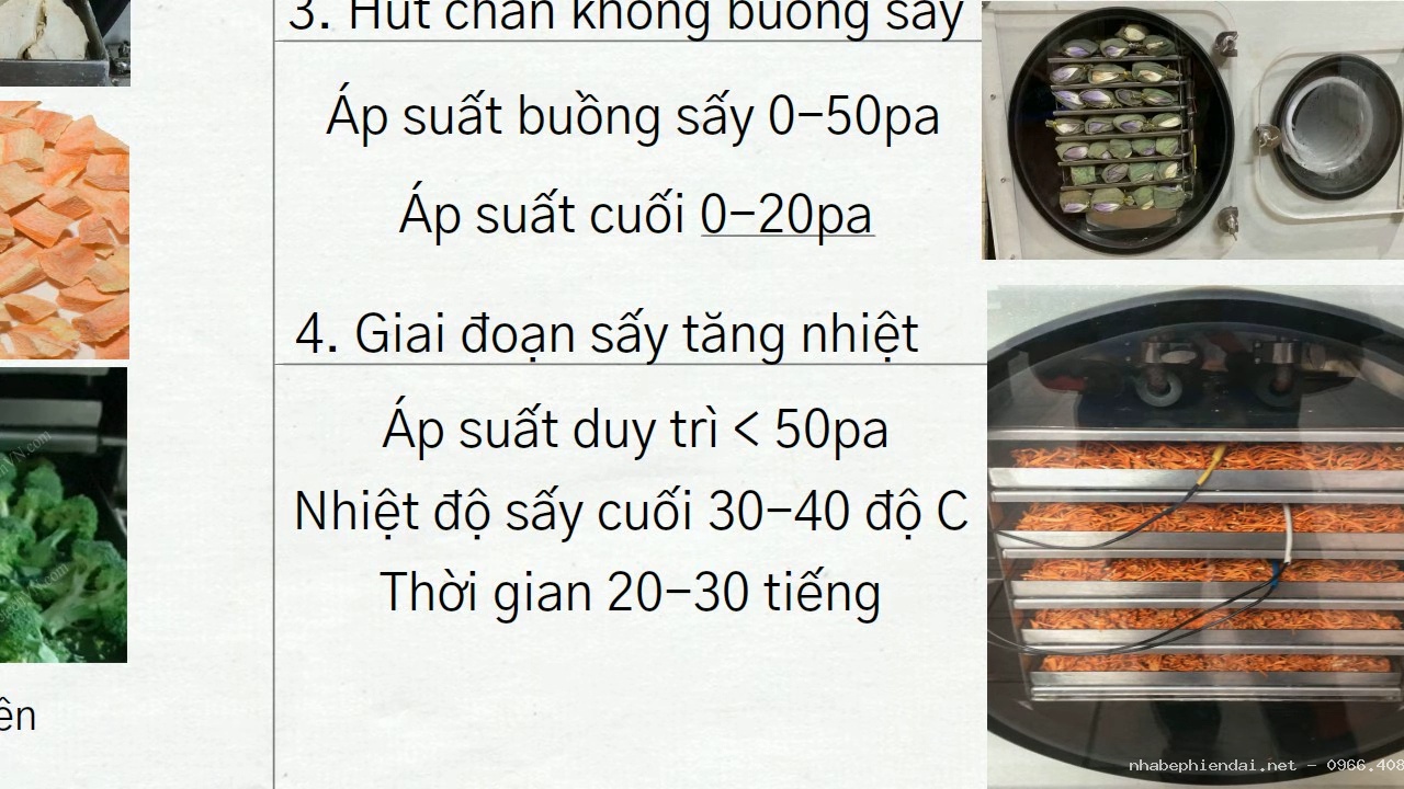 Quy trình công nghệ sấy thăng hoa