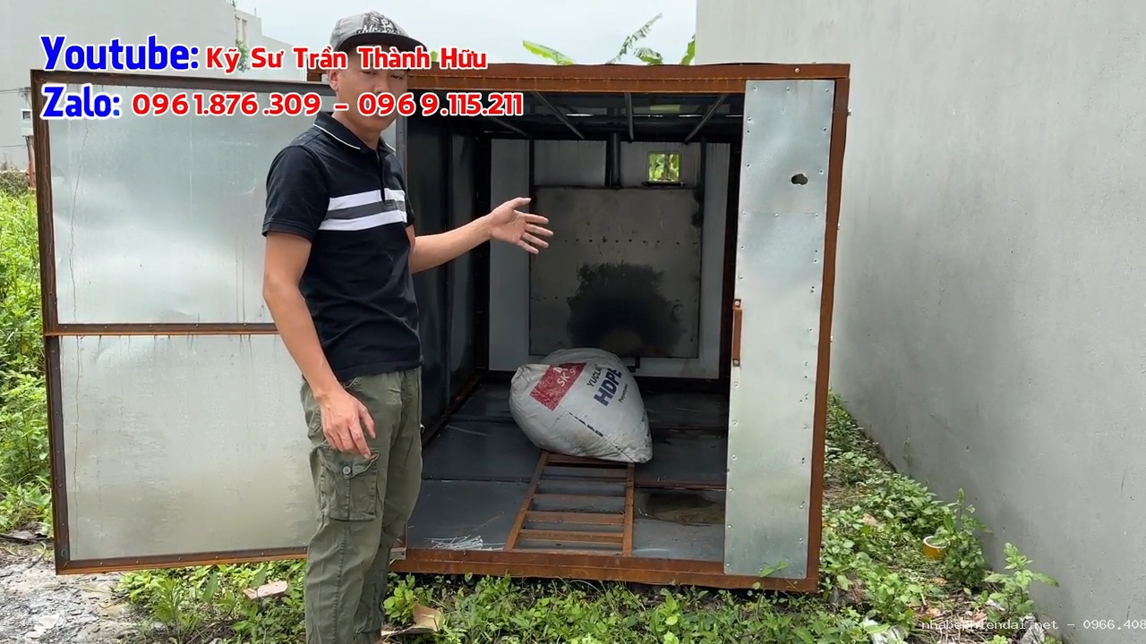 Lò sấy long nhãn chạy bằng nhớt thải
