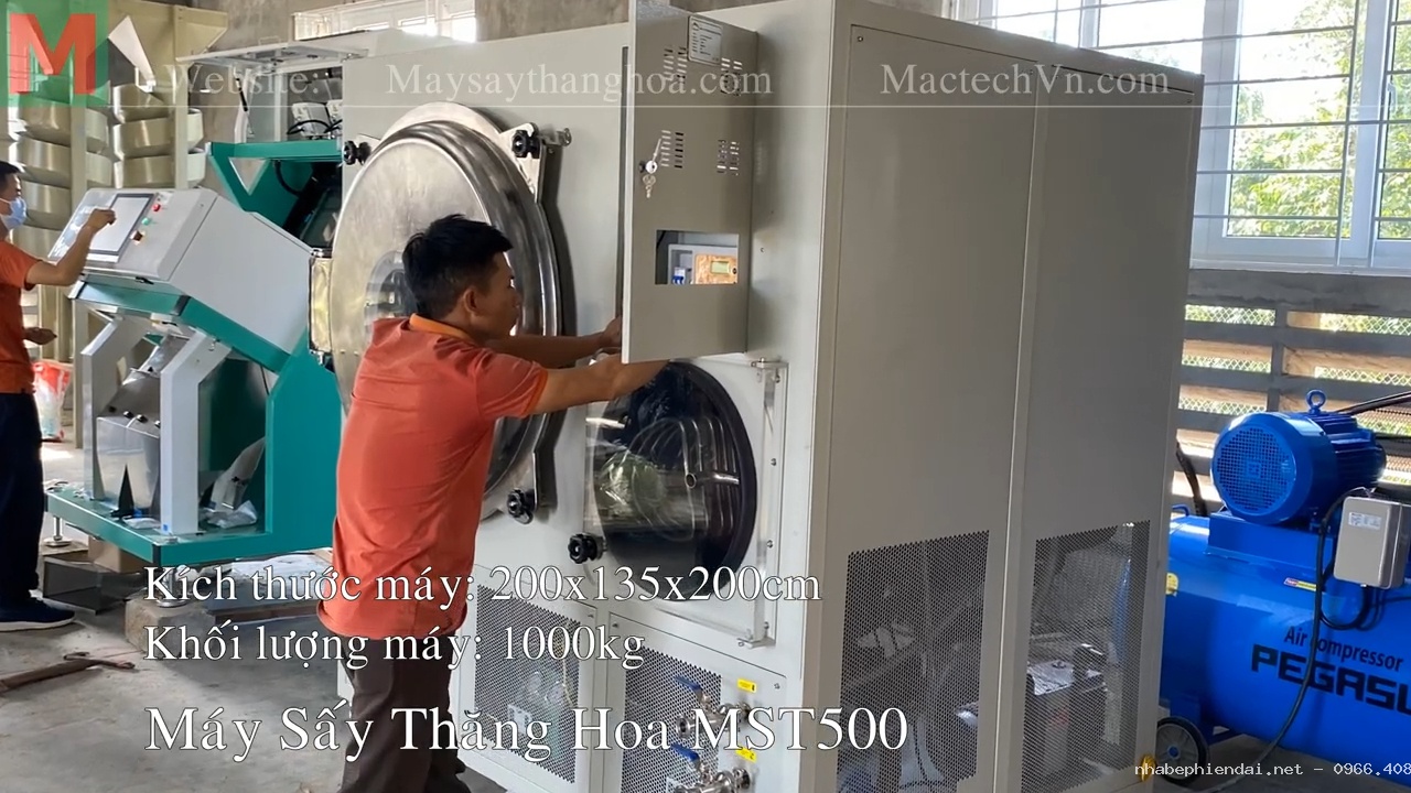 Máy Sấy Thăng Hoa Công Nghiệp 50kg Sấy Trái Cây, Rau Củ, Dược Liệu Quy Mô Lớn