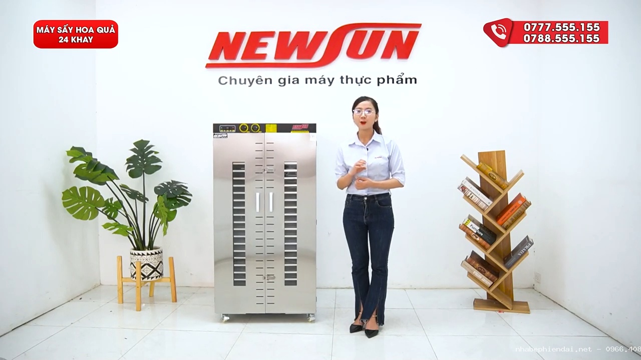 Máy sấy hoa quả 24 khay hiệu năng cao sấy trái cây, rau củ, hải sản và cơm cháy
