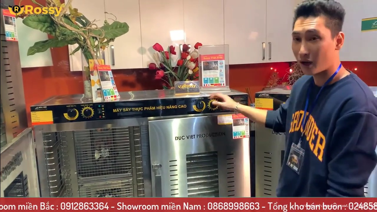Máy sấy thực phẩm Đức Việt 60 khay STP800I60K công suất lớn cho sản xuất