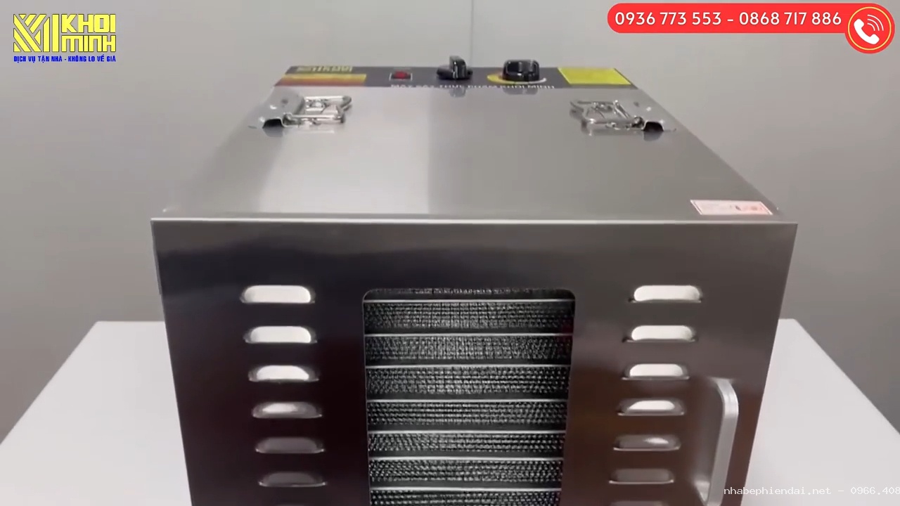 Máy sấy thực phẩm gia đình mini 10 khay inox 304 cao cấp không gỉ