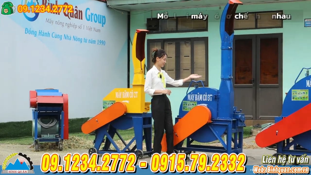 Báo giá máy băm cỏ công nghiệp mới nhất Bình Quân Group cho chăn nuôi