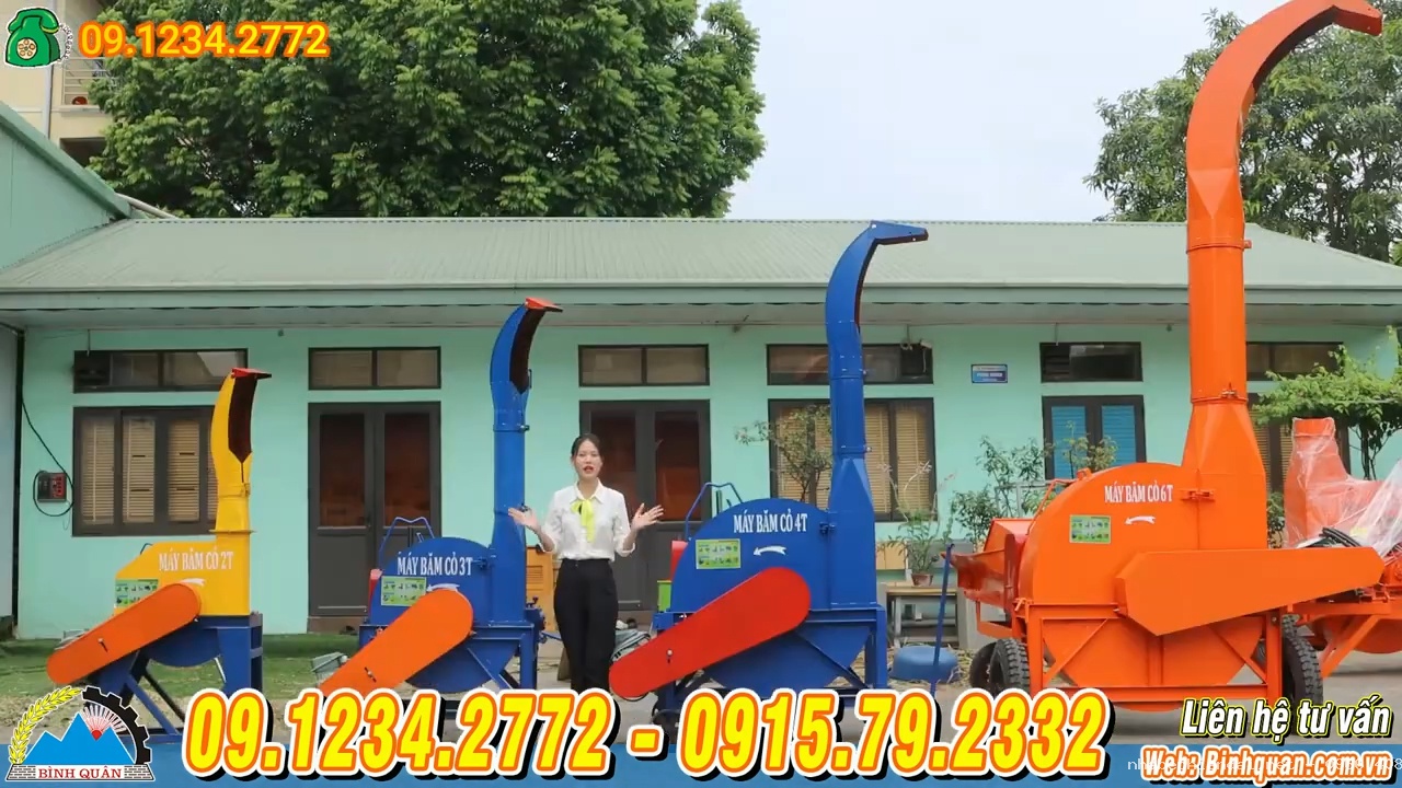 Báo giá máy băm cỏ công nghiệp mới nhất Bình Quân Group cho chăn nuôi