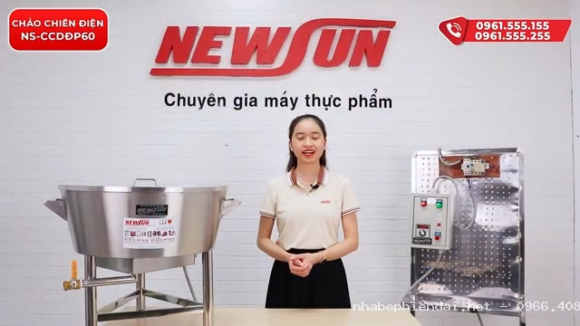 Chảo chiên điện công nghiệp siêu lớn vát lòng phi 80-60 cho bếp công nghiệp hiện đại