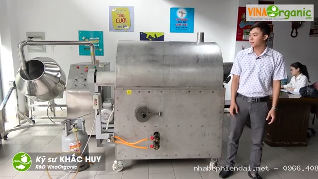 Máy rang hạt đa năng dùng gas đốt công suất rang ngũ cốc