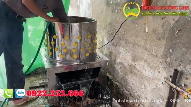 Máy Vặt Lông Gà Vịt Inox Siêu Sạch Đường Kính 60