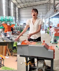 Máy băm cỏ mini năng suất gần nửa tấn mỗi giờ
