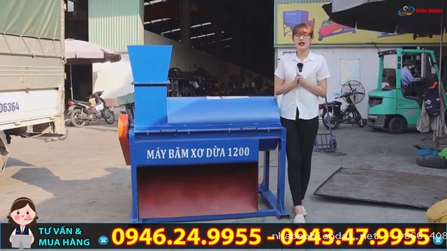 Máy băm xơ dừa sử dụng đầu nổ D30