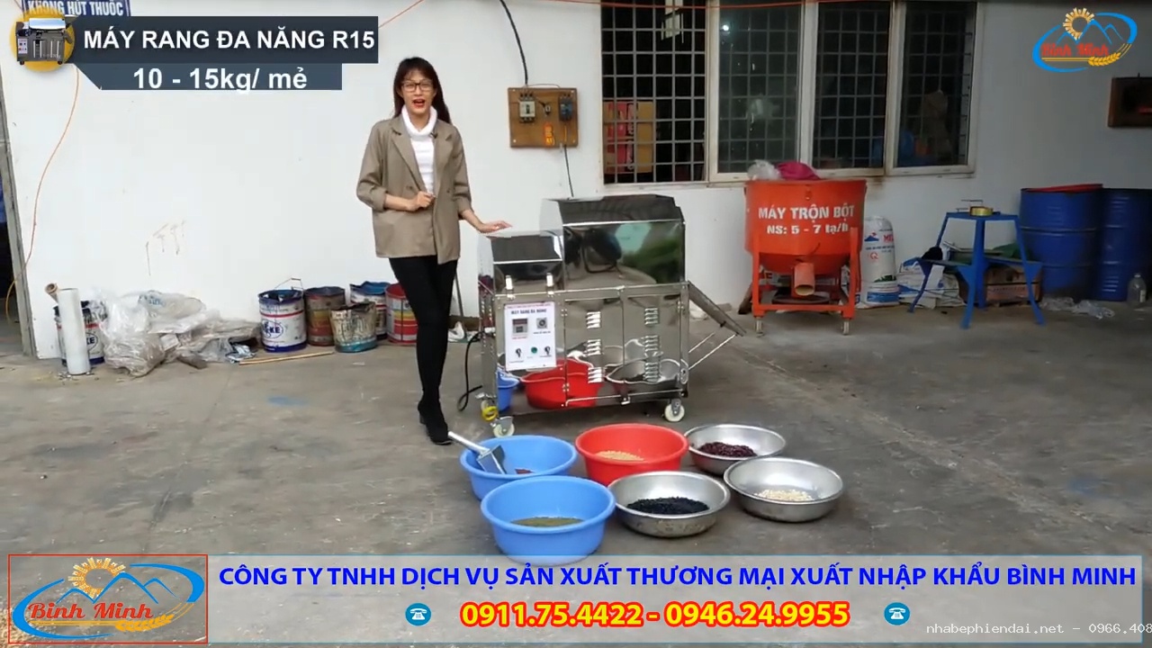 Máy rang hạt lạc, hạt điều, hạt dẻ G15