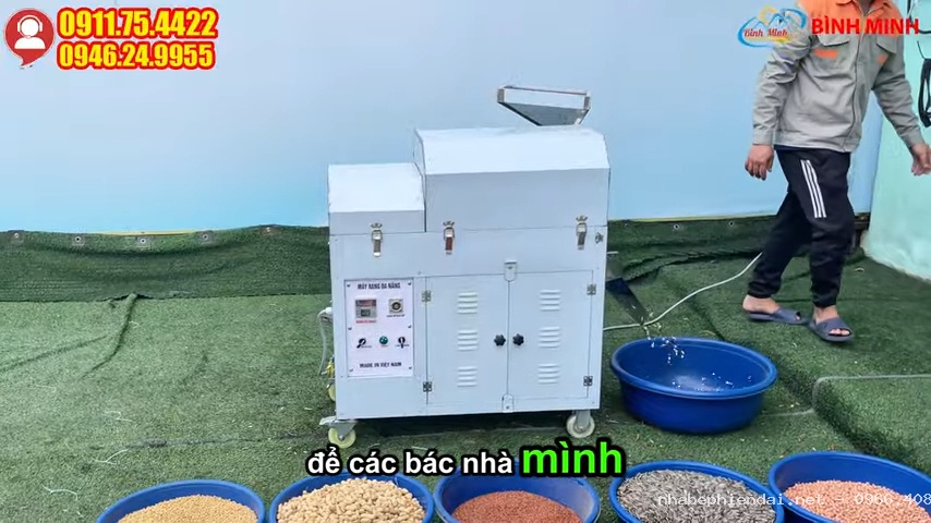 Máy rang hạt đa năng rang mọi loại nguyên liệu năng suất cao