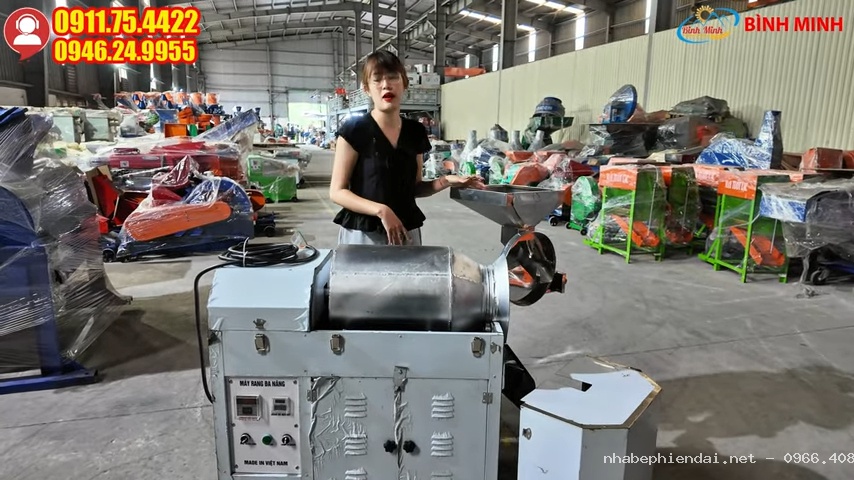 Máy rang hạt đa năng rang mọi loại nguyên liệu năng suất cao