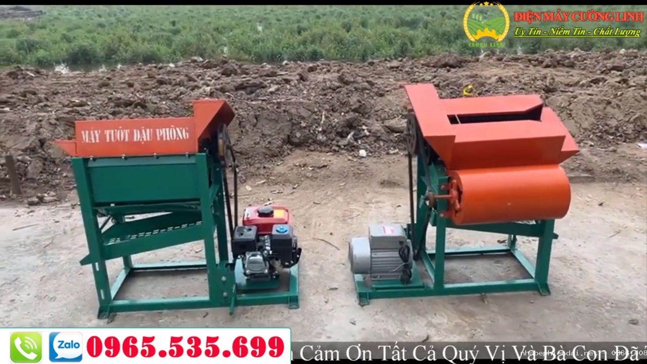 Máy tuốt đậu phộng lạc tươi cải tiến mới nhất