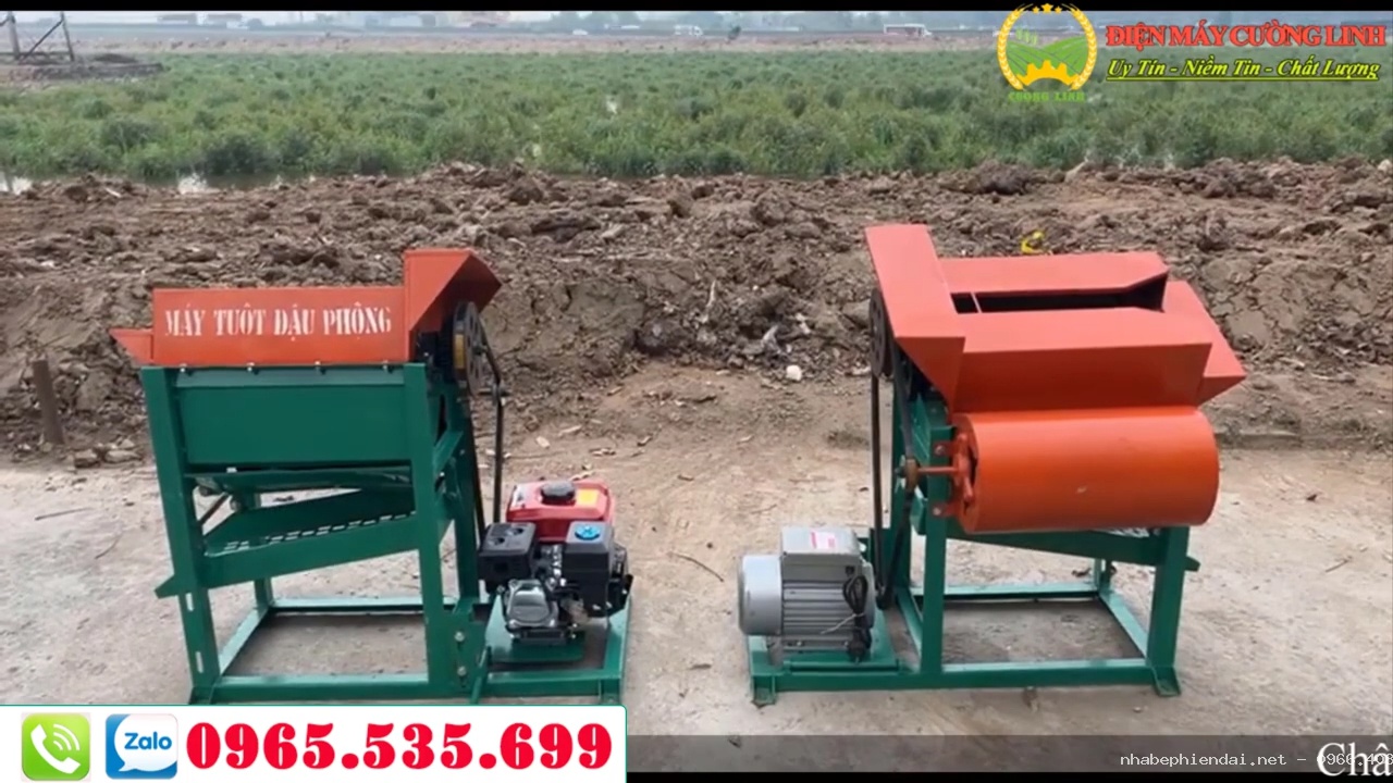 Máy tuốt đậu phộng lạc tươi cải tiến mới nhất