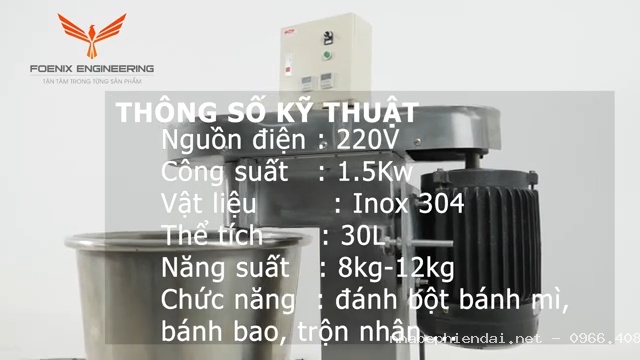 Máy trộn bột bánh mì Việt Nam xuất khẩu