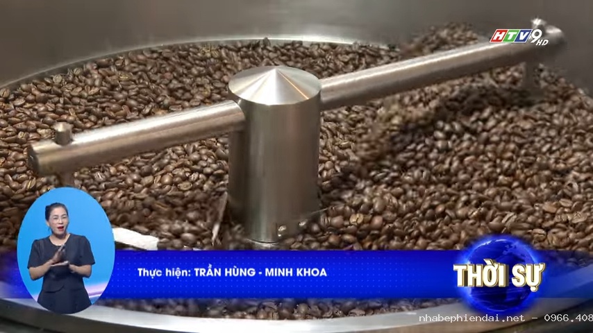 Máy rang cà phê AI điều nhiệt tự động