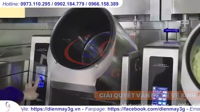 Máy rang cơm xào rau tự động giá rẻ, chất lượng cho bếp công nghiệp