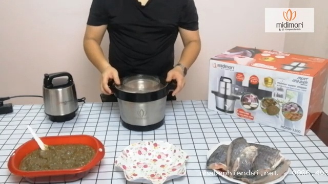 XAY 2KG THỊT NHUYỄN MỊN NHƯ GIÒ SỐNG BẰNG MÁY XAY THỊT INOX MIDIMORI 1200W