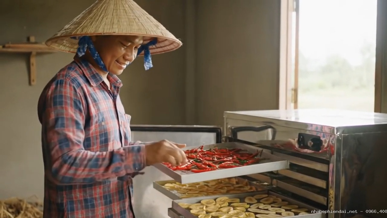 Máy Sấy Trái Cây Khô 16 Khay
