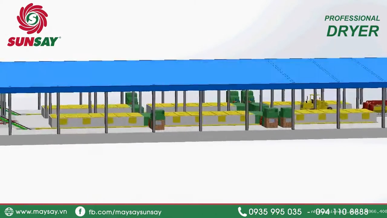 Máy Sấy Lúa Tĩnh Vỉ Ngang Năng Suất 150 Tấn/Mẻ