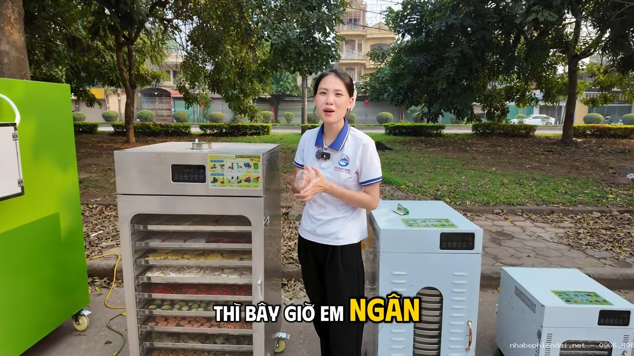 Máy sấy khô nông sản thực phẩm 10 khay inox Bình Quân