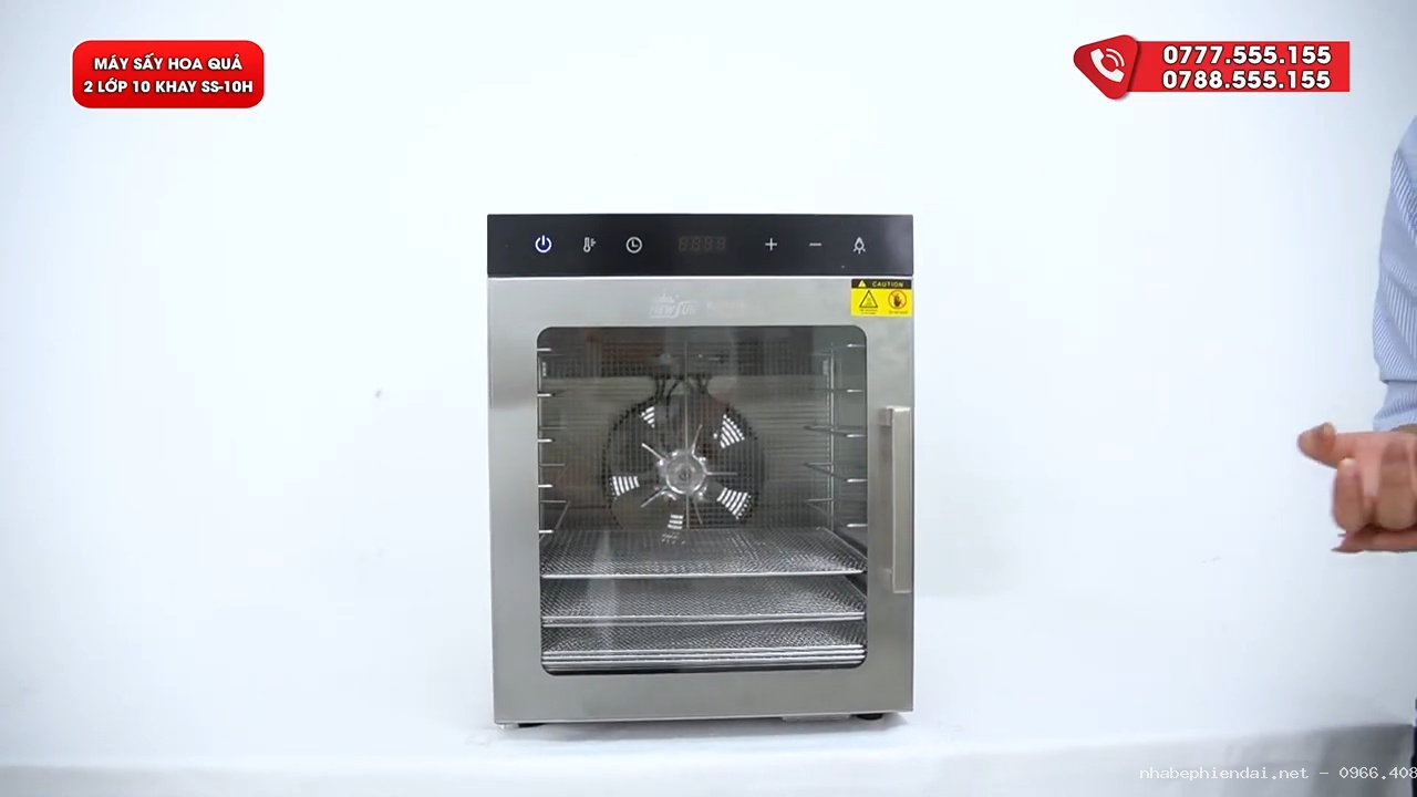 Máy sấy hoa quả 2 lớp 10 khay SS-10H