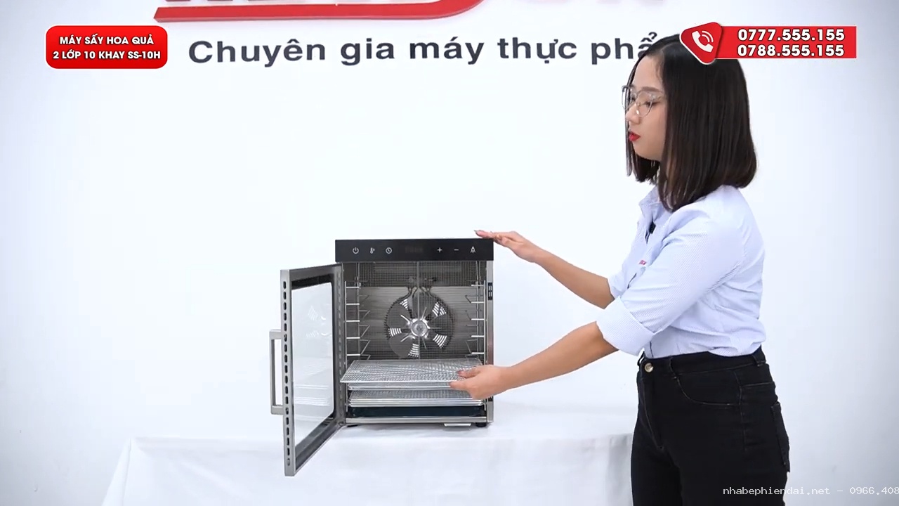 Máy sấy hoa quả 2 lớp 10 khay SS-10H