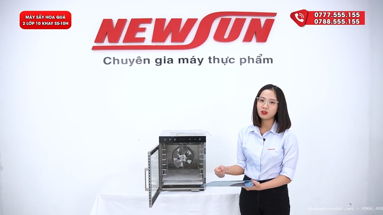 Máy sấy hoa quả 2 lớp 10 khay SS-10H