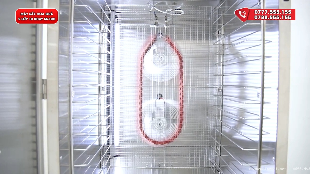 Máy sấy hoa quả 2 lớp 10 khay SS-10H