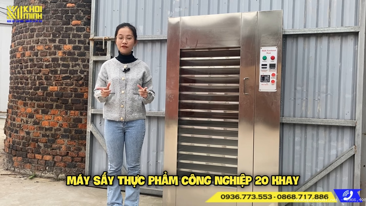 Máy sấy thực phẩm đa năng mini 20 khay inox 304