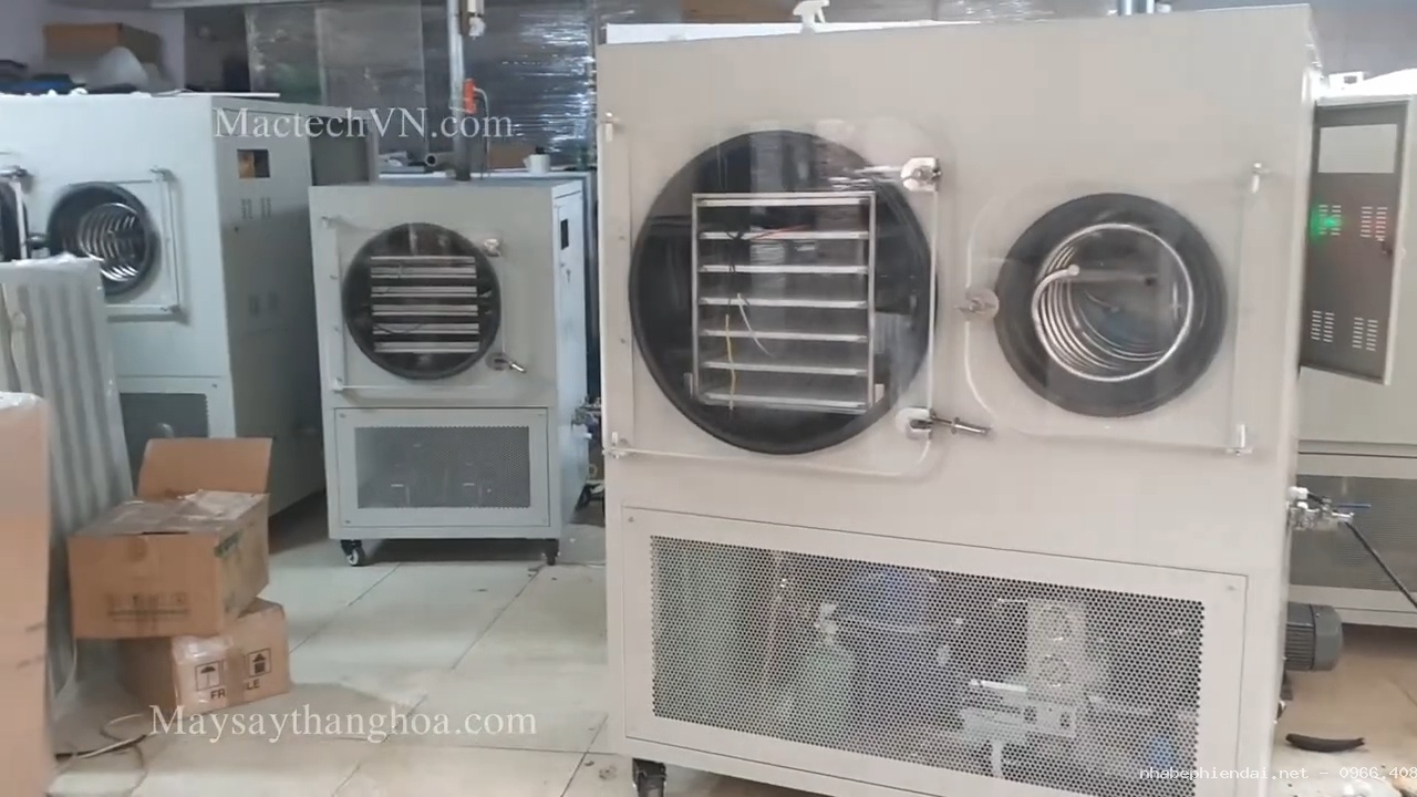 Máy sấy thăng hoa 5kg, 10kg, 20kg truyền nhiệt bằng dung môi sấy theo áp suất