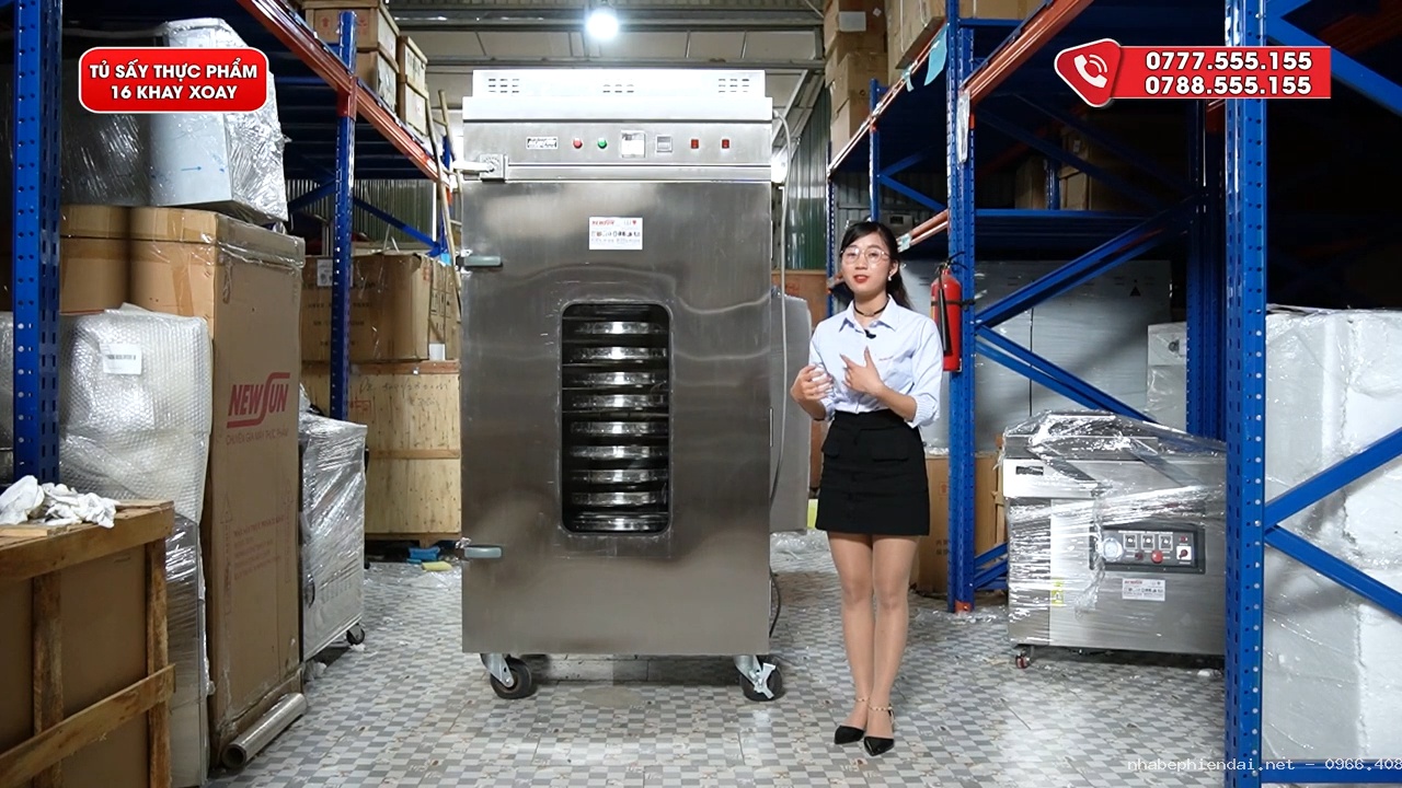 Máy Sấy Thực Phẩm 16 Khay Xoay Việt Nam