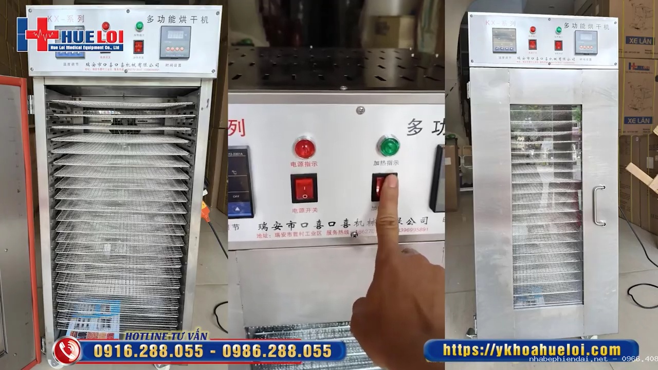 Máy Sấy Dược Liệu 1 Cửa 22 Tầng