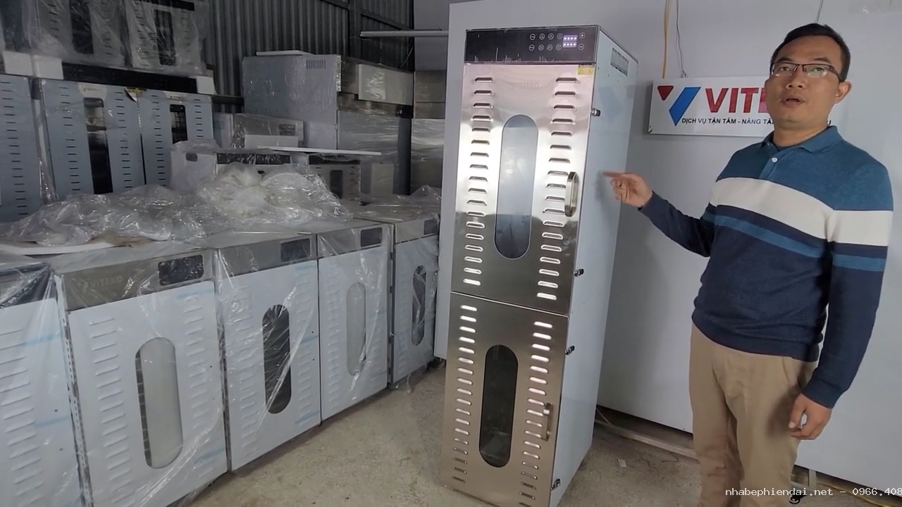 Máy sấy lạp xưởng lớn 50–60kg/mẻ sấy thịt, xúc xích, lạp xưởng