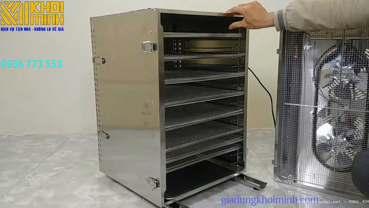 Máy sấy trái cây – sấy thịt cá thực phẩm 20 khay inox