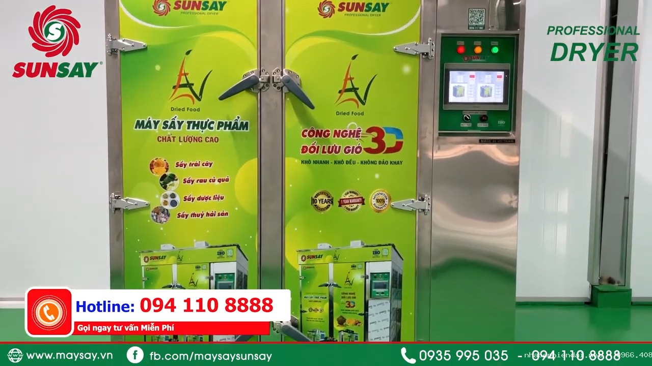 Máy sấy nhiệt đối lưu 80 khay tại Khánh Hoà