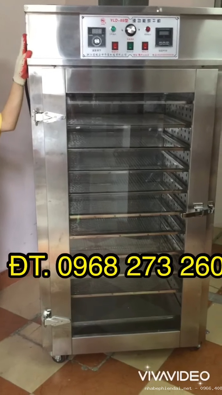 Tủ sấy dược liệu 10 khay vuông sấy nông sản, sấy thuốc nam