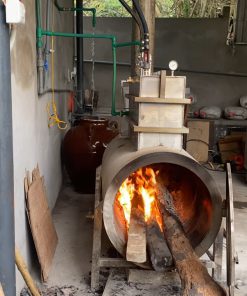 Nồi nấu rượu 20 cân gạo đun củi bằng nồi đồng, xoắn đồng kết hợp máy lọc rượu 100 lít/giờ